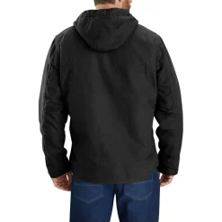 Jassen-Carhartt Relaxed Fit Washed Duck Shepa Lined winterjas heren black