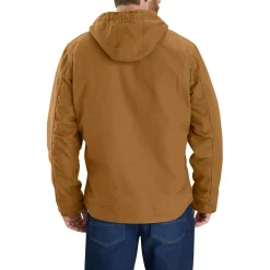 Carhartt Relaxed Fit Washed Duck Sherpa Lined winterjas heren brown< Jassen