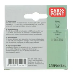 Verlichting Carrosserie-Carpoint LED 12-24V markeringslamp wit