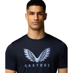 Castore Adapt Short Graphic shirt heren midnight navy sky blue< Sportshirt
