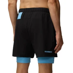 Sportbroek-Castore Flow 2-in-1 short heren black cool blue