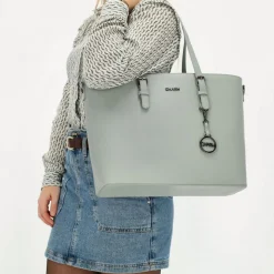 Charm London  Birmingham 15,6 inch laptop schoudertas light grey< Schoudertassen