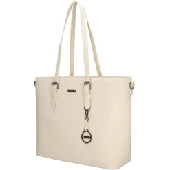 Charm London  Birmingham 15,6 inch laptop schoudertas crème< Schoudertassen