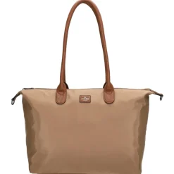 Charm London  Buckingham 15,6 inch laptop schoudertas taupe< Schoudertassen