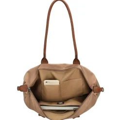 Charm London  Buckingham 15,6 inch laptop schoudertas taupe< Schoudertassen