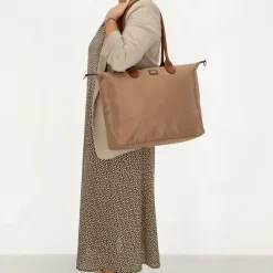 Charm London  Buckingham 15,6 inch laptop schoudertas taupe< Schoudertassen