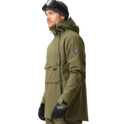Ski Jassen|Wintersport-ColourWear Foil anorak winterjas heren dark olive
