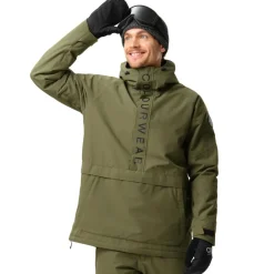 Ski Jassen|Wintersport-ColourWear Signature anorak winterjas heren dark olive