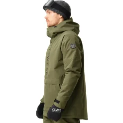 Ski Jassen|Wintersport-ColourWear Signature anorak winterjas heren dark olive