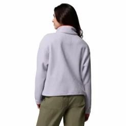 Outdoor Trui-Columbia Helvetia II Cropped Half Snap sweater dames lavender pearl shale purple zing