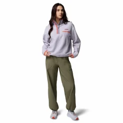 Outdoor Trui-Columbia Helvetia II Cropped Half Snap sweater dames lavender pearl shale purple zing