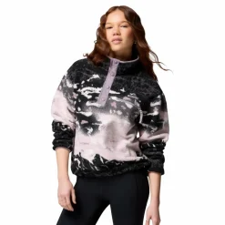 Outdoor Trui-Columbia Helvetia II Printed Cropped Half Snap  sweater dames shale purple sisters shale purple