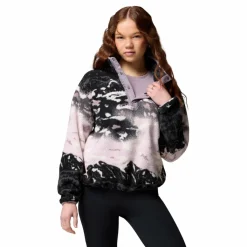 Outdoor Trui-Columbia Helvetia II Printed Cropped Half Snap  sweater dames shale purple sisters shale purple