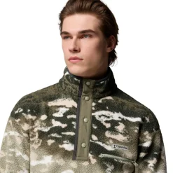 Columbia Helvetia II Printed Half Snap sweater heren safari sisters< Outdoor Trui