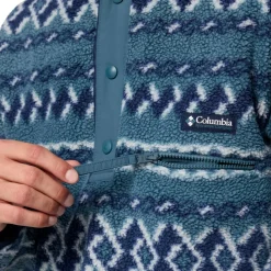 Columbia Helvetia II Printed Half Snap sweater heren everblue< Outdoor Trui