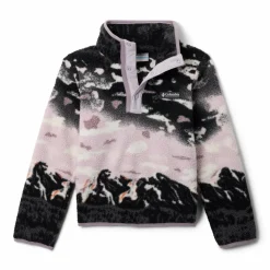 Outdoor Trui-Columbia Helvetia II Sherpa Half Snap Printed sweater junior shale purple sisters lavender pearl