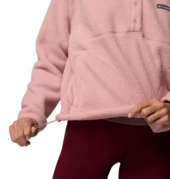 Columbia Jasper Ridge Pebble Half Snap sweater dames eraser pink< Outdoor Trui