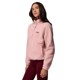 Columbia Jasper Ridge Pebble Half Snap sweater dames eraser pink< Outdoor Trui
