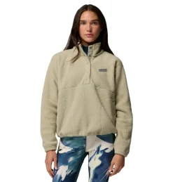 Outdoor Trui-Columbia Jasper Ridge Pebble Half Snap sweater dames safari