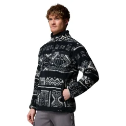 Columbia Rugged Ridge High Pile Half Zip sweater heren black deschutes day< Outdoor Trui