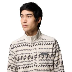 Outdoor Trui-Columbia Sweater Weather II Printed Half Zip sweater heren dark stone knitknot