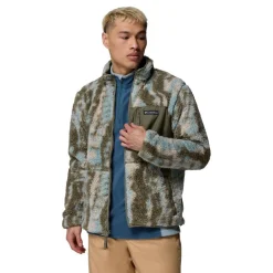 Columbia Winter Pass Reversible fleece vest heren stone  green tracks< Fleece Vest