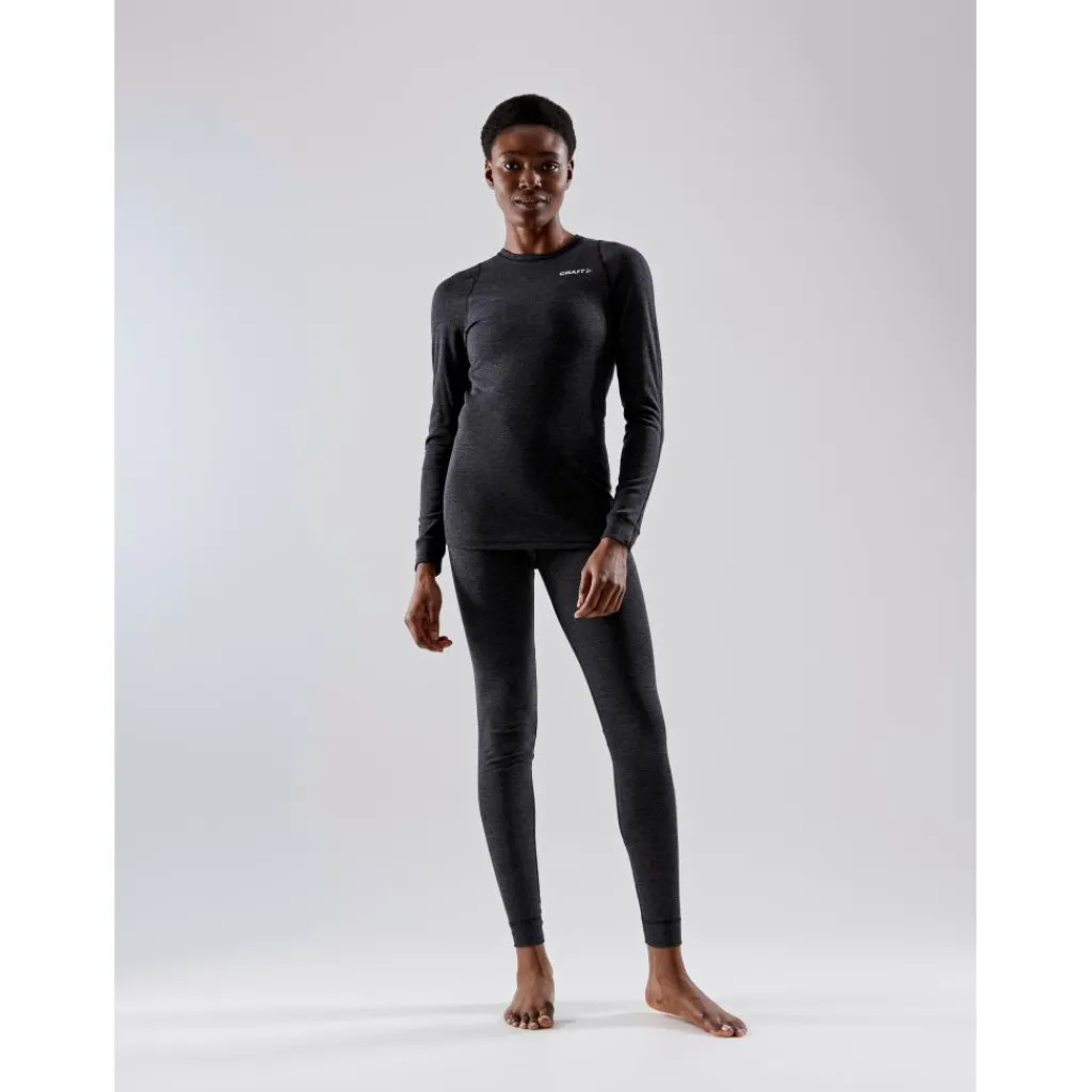 Thermokleding|Wintersport-Craft Core Wool Merino LS thermoshirt dames black