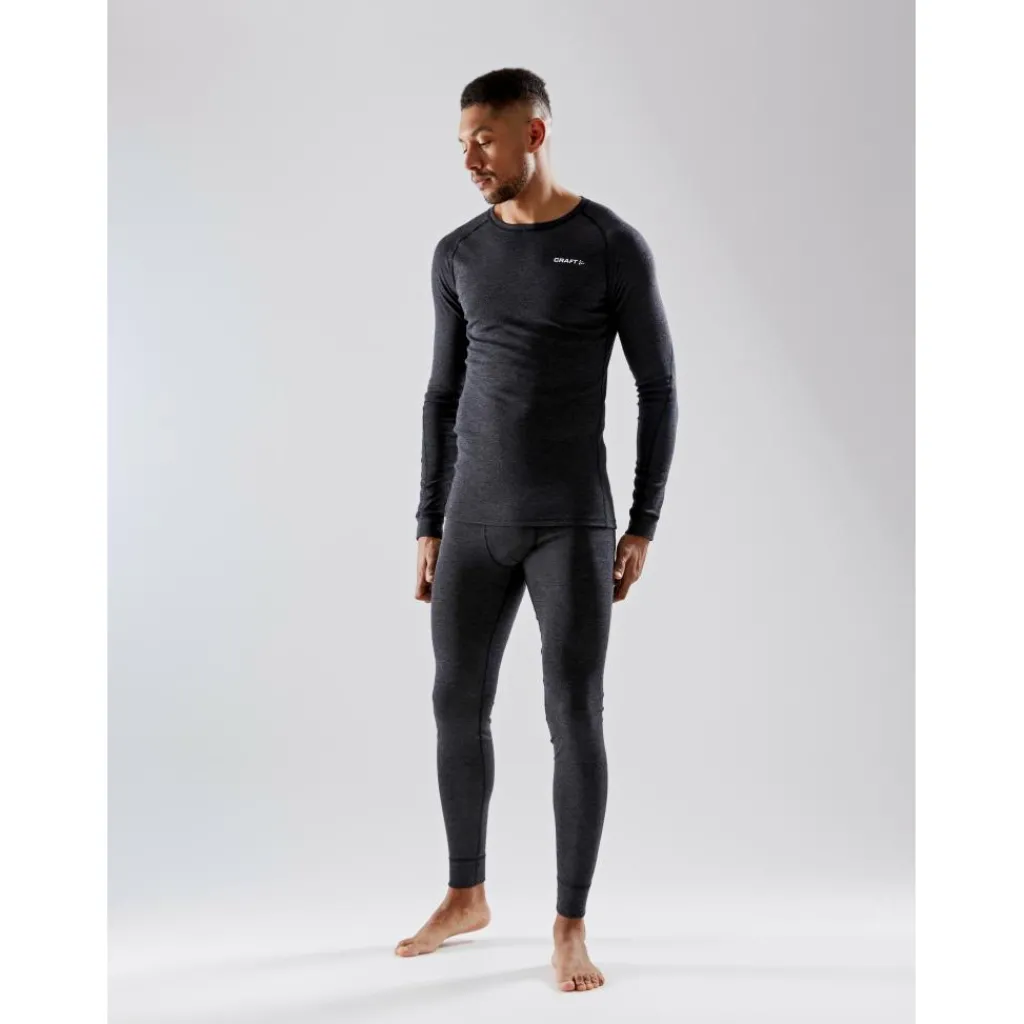Thermokleding|Wintersport-Craft CORE Wool Merino thermobroek heren black