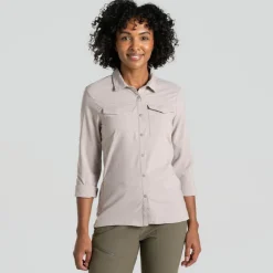 Outdoor Shirt-Craghoppers NosiLife Pro III blouse dames soft mushroom