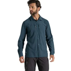 Outdoor Shirt-Craghoppers NosiLife Pro V overhemd heren blue stone