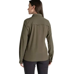 Craghoppers NosiLife Pro V blouse dames wild olive< Outdoor Shirt