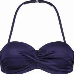 Cyell Satin Navy Padded Wired bikini top dames< Bikini