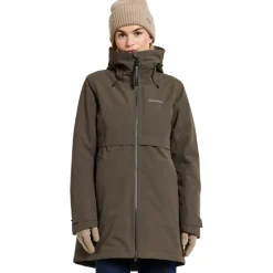 Didriksons Helle parka outdoor jack dames mocha brown< Outdoor Jack