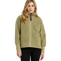 Truien & Vesten-Didriksons Mella vest dames olive green