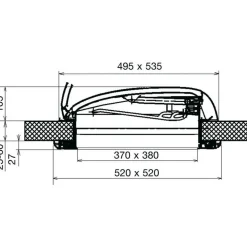 Dometic Mini Heki Style dakluik met permanente ventilatie  25 - 42 mm< Dakluiken