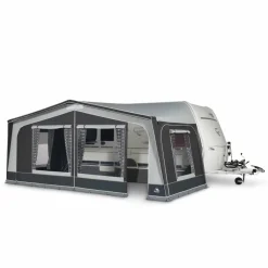 Doréma Monza 240 DeLuxe voortent 25 mm stalen frame  antraciet< Voortent Caravan