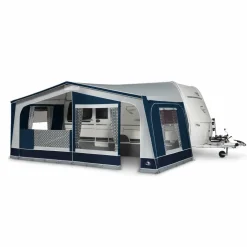 Voortent Caravan-Doréma Monza XL270 voortent 25 mm stalen frame blauw