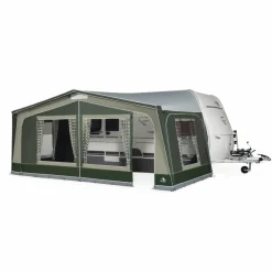 Doréma Monza XL270 voortent 25 mm stalen frame groen< Voortent Caravan