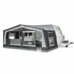 Doréma Monza XL300 voortent 25 mm stalen frame antraciet< Voortent Caravan