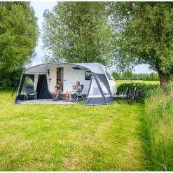 Doréma Porto voortentluifel 28 mm aluminium frame  antraciet grijs< Caravan- & Voortentluifels