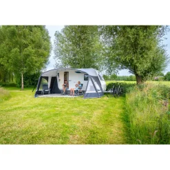 Doréma Porto voortentluifel 28 mm stalen frame antraciet  grijs< Caravan- & Voortentluifels