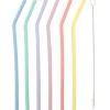 Dotz Gebogen Siliconen rietjes 6-pack multicolor< Accessoires