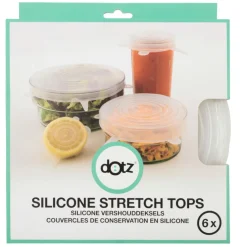 Dotz Siliconen vershouddeksels ø 6 - 21 cm transparant 6-pack< Vershouddozen