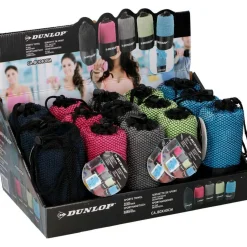 Reishanddoeken-Dunlop Microvezel handdoek 5 kleuren assorti 80 x 40 cm