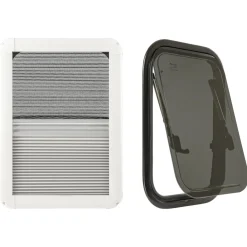 Ramen & Toebehoren-DWS Camping  Klapraam getint inclusief combihor wit 350 x 500  mm