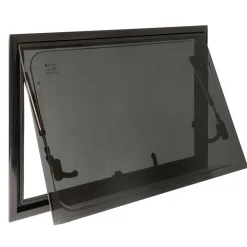 Ramen & Toebehoren-DWS Camping  Rechthoekig klapraam inclusief combihor zwart  900 x 500 mm