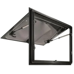 Ramen & Toebehoren-DWS Camping  Rechthoekig klapraam inclusief combihor zwart  700 x 450 mm