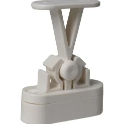 Hang- & Sluitwerk-DWS Kunststof deurvanger verend wit