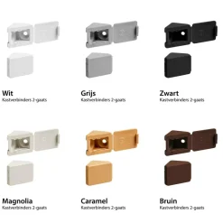 DWS Meubelverbinders 2 gaats grijs per 10 stuks< Hang- & Sluitwerk