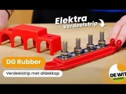 Kabels-DWS Verdeelstrip met afdekkap 4 punts rood